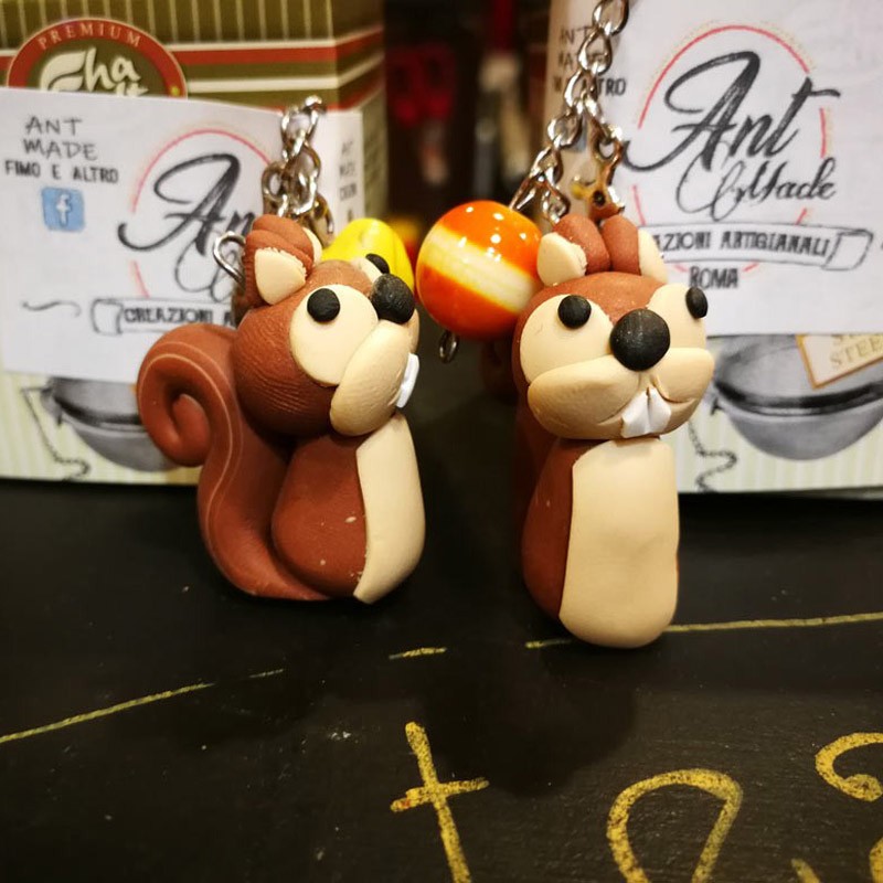 Infusore con decorazione fatta a mano Scoiattolo