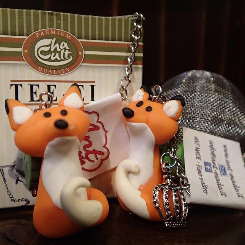 Infusore con pendaglio fatto a mano Volpi