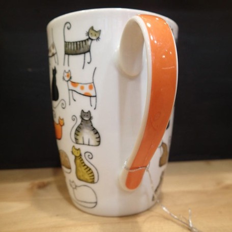 Tazza Dodo in porcellana gatti stilizzati