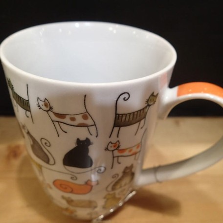 Tazza Dodo in porcellana gatti stilizzati