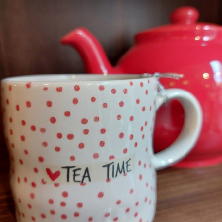 Tazza Tea Time pois rossi