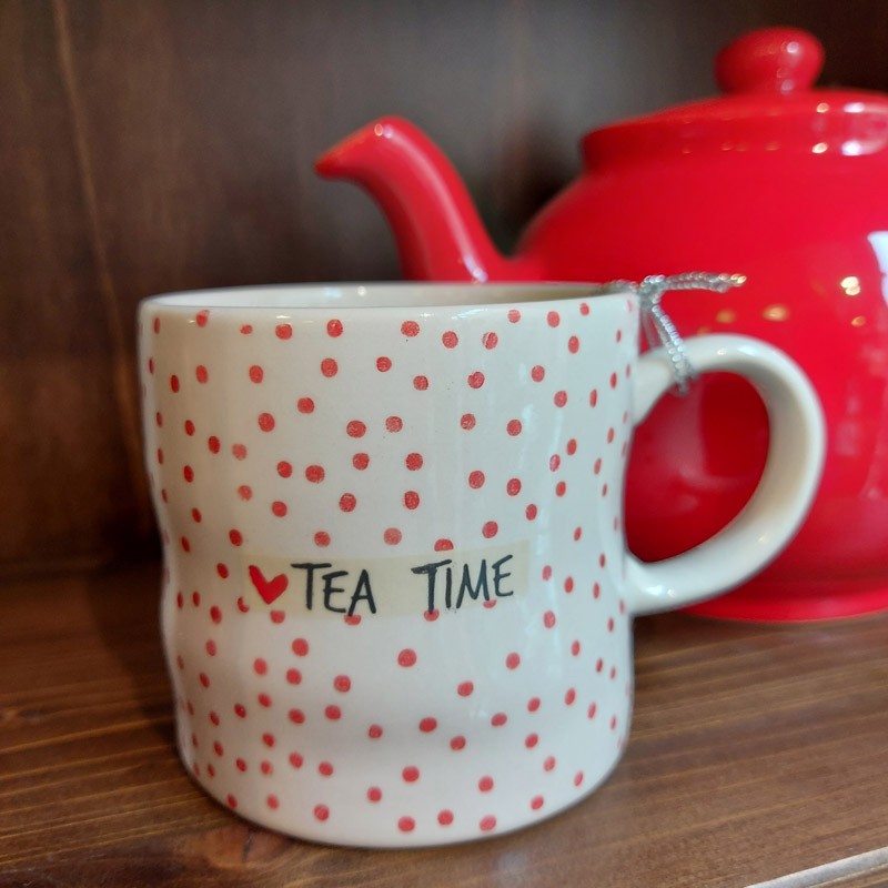Tazza Tea Time pois rossi