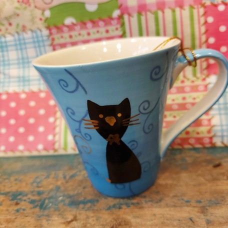 Tazza Gatto Blu Seduto 0,30lt