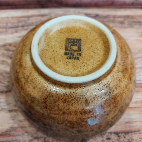 Ciotola per tè Matcha beige e azzurra