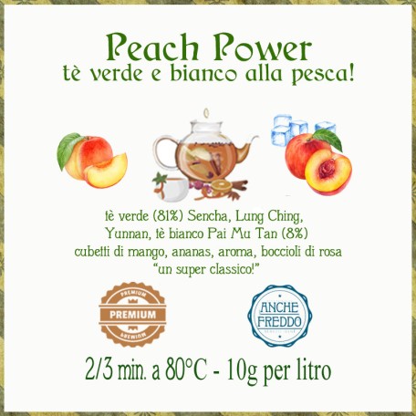 Peach Power, tè verde e bianco alla Pesca