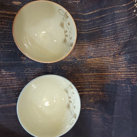 ciotolina giapponese con gatto in porcellana