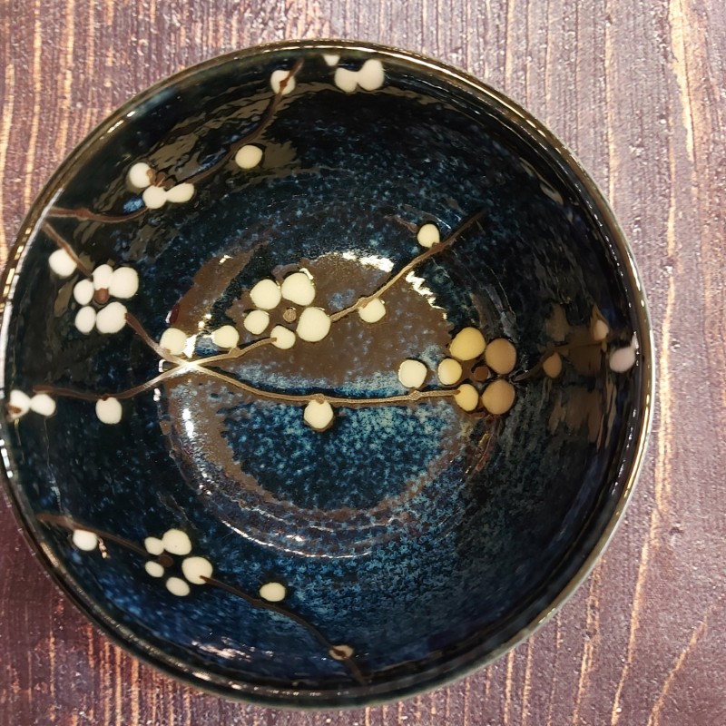 Fiori di ciliegio Ciotola per matcha blu