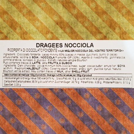 Nocciole IGP Piemonte con cioccolato fondente100g.