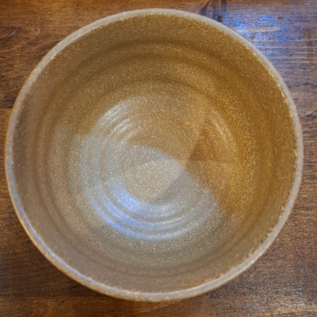 Ciotola per tè Matcha beige "griglia"