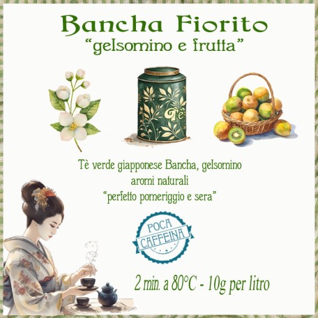 Bancha Fiorito - gelsomino e frutta (poca teina) Conf. 75/150/250 g