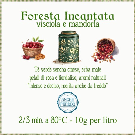 Foresta incantata . Visciola e Mandorla Conf. 75/150/250 g