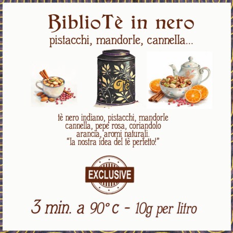 Bibliotè Nero - cannella, pistacchi, mandorle, coriandolo... Conf. 75/150/250 g
