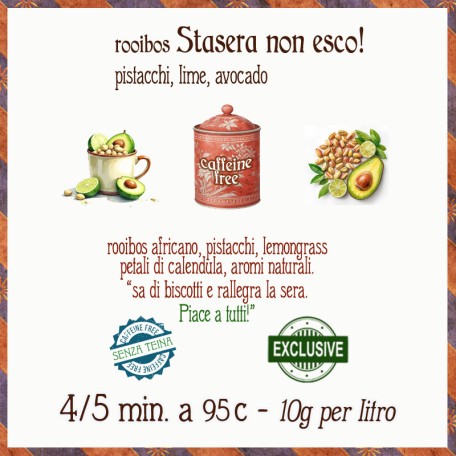 Stasera Non Esco - lime, avocado e pistacchi Conf. 75/150/250 g
