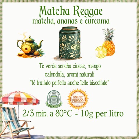 Matcha Reggae - matcha, ananas e curcuma Conf. 75/150/250 g
