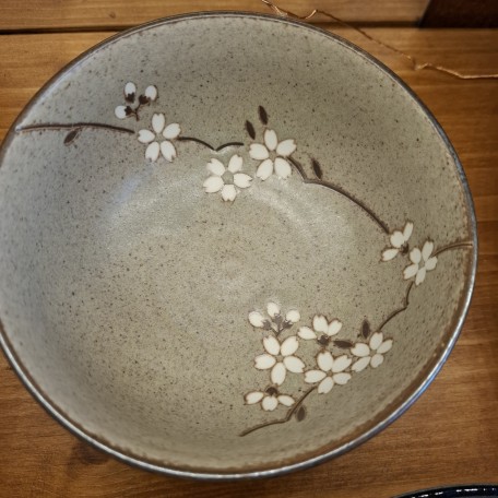 Fiori di ciliegio Ciotola per matcha verde/beige