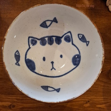 Ciotola per tè Matcha Gattone