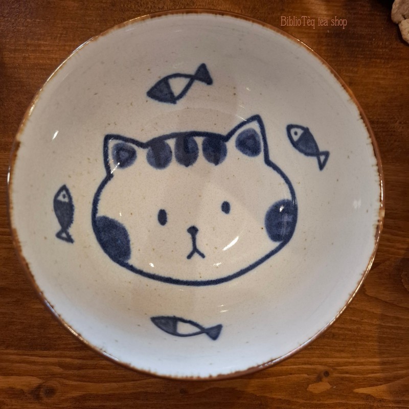 Ciotola per tè Matcha Gattone